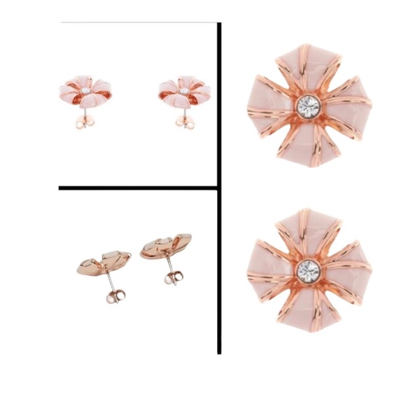 BNWT Ted Baker London “Rosetta Coral Enamel Earrings” - Picture 5 of 5